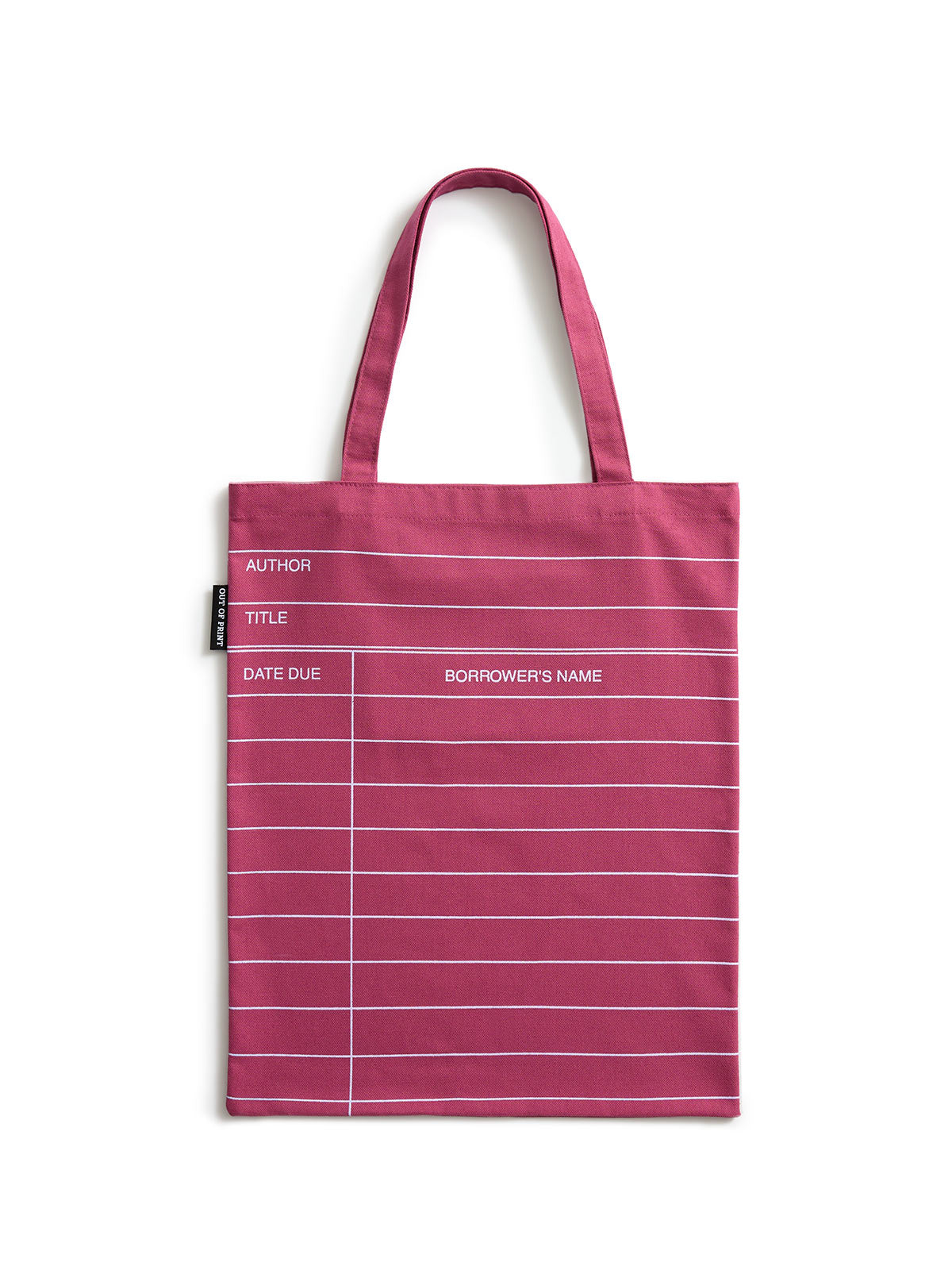 Library Card: Maroon tote bag