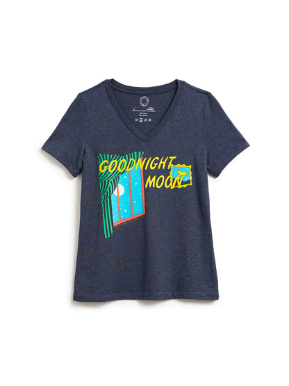 Goodnight Moon women’s relaxed v-neck t-shirt (Print Shop)