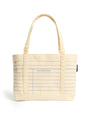 Library Card: Natural large zippered tote