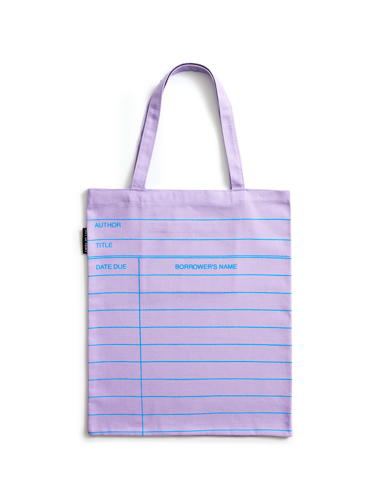 Library Card: Lilac tote bag