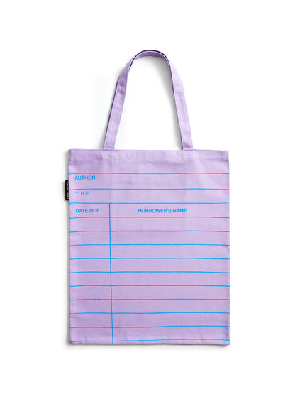 Library Card: Lilac tote bag