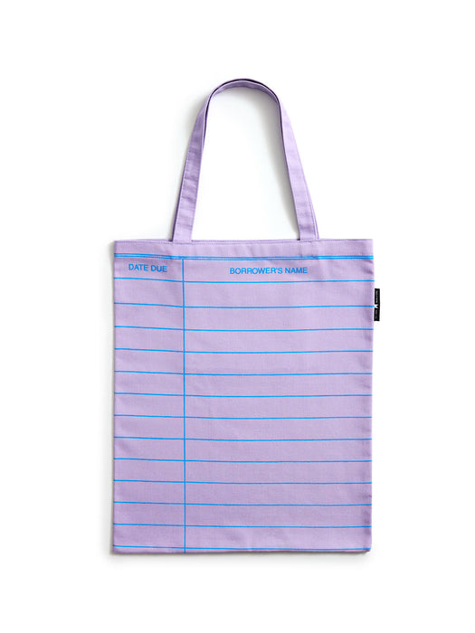 Library Card: Lilac tote bag
