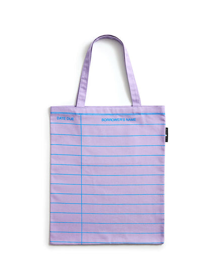 Library Card: Lilac tote bag