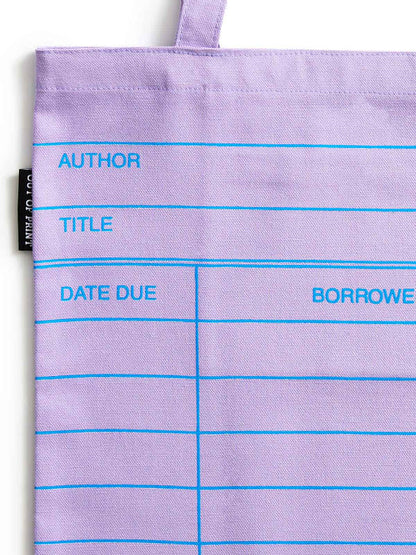 Library Card: Lilac tote bag