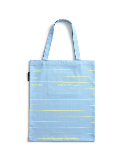 Library Card: Cloud Blue tote bag
