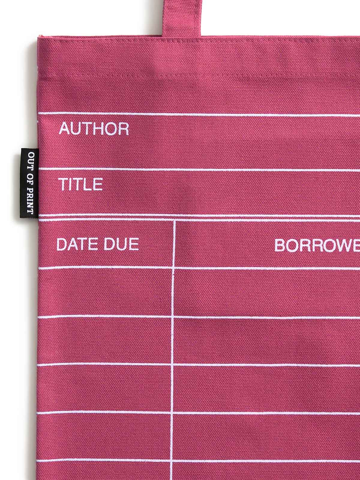 Library Card: Maroon tote bag