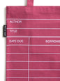 Library Card: Maroon tote bag