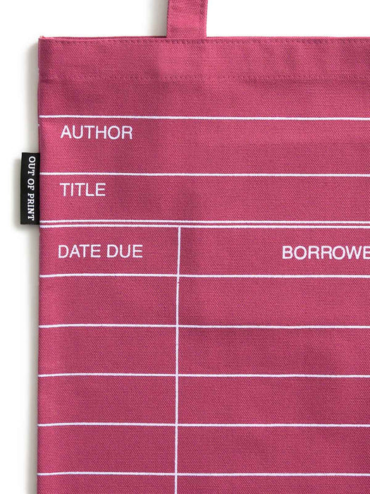 Library Card: Maroon tote bag