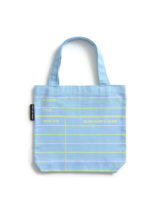 Library Card: Cloud Blue mini tote bag