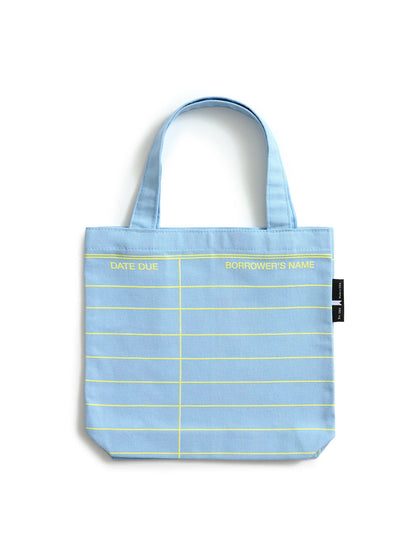 Library Card: Cloud Blue mini tote bag