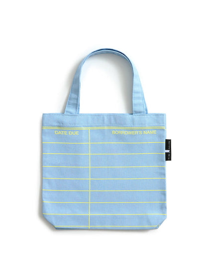 Library Card: Cloud Blue mini tote bag