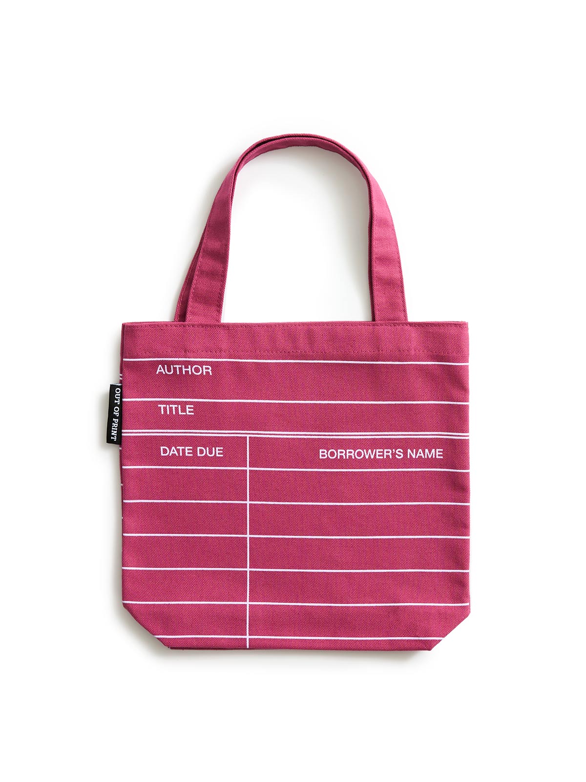 Library Card: Maroon mini tote bag
