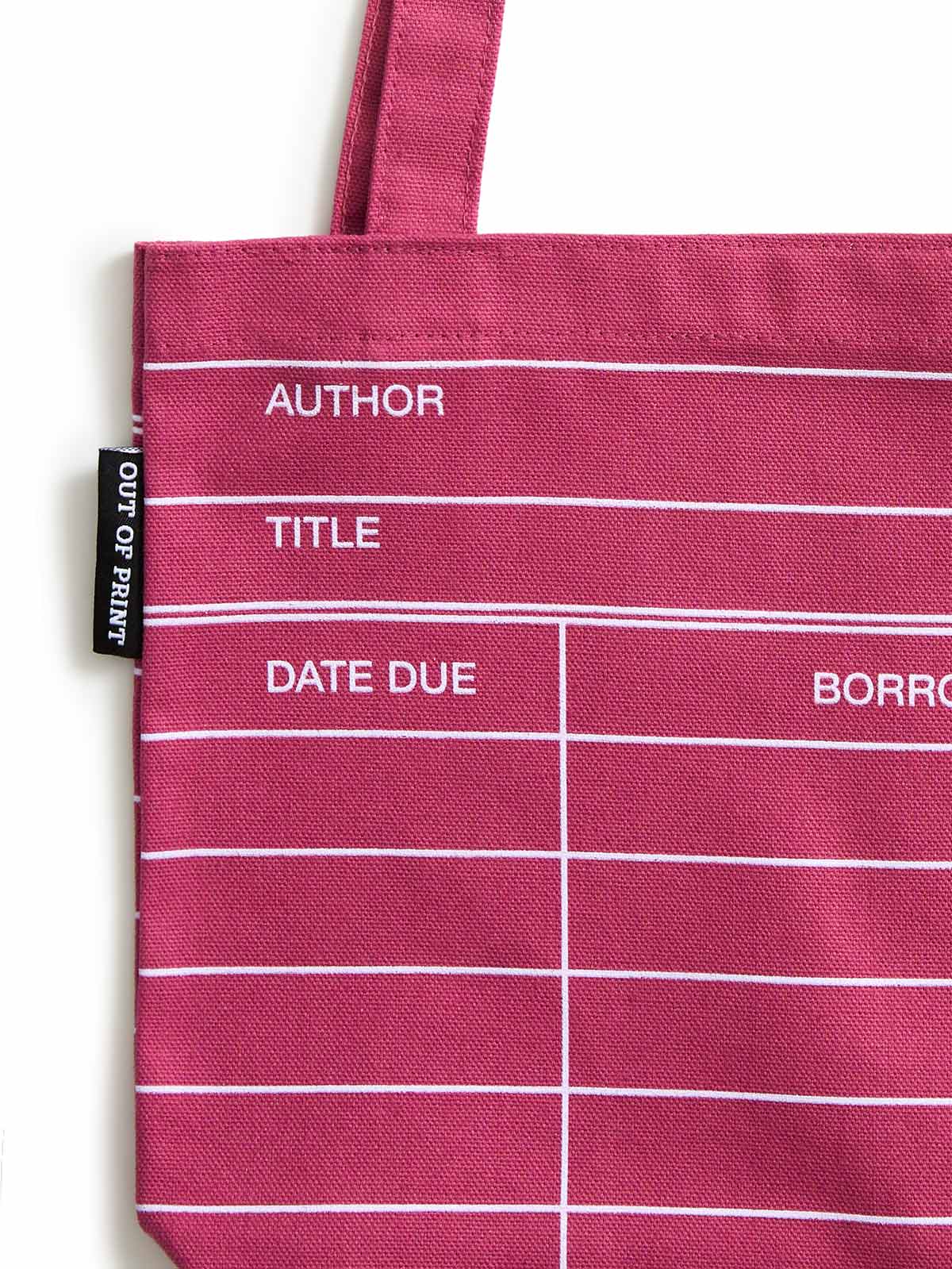 Library Card: Maroon mini tote bag
