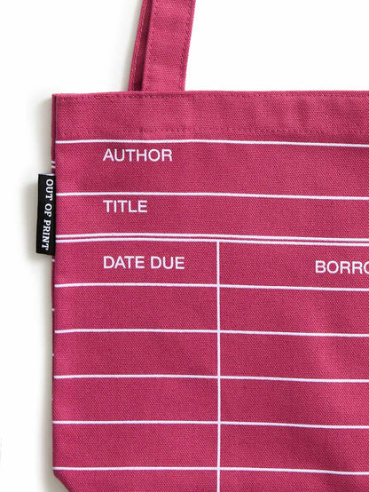 Library Card: Maroon mini tote bag