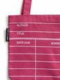 Library Card: Maroon mini tote bag