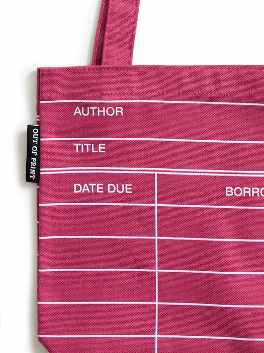 Library Card: Maroon mini tote bag